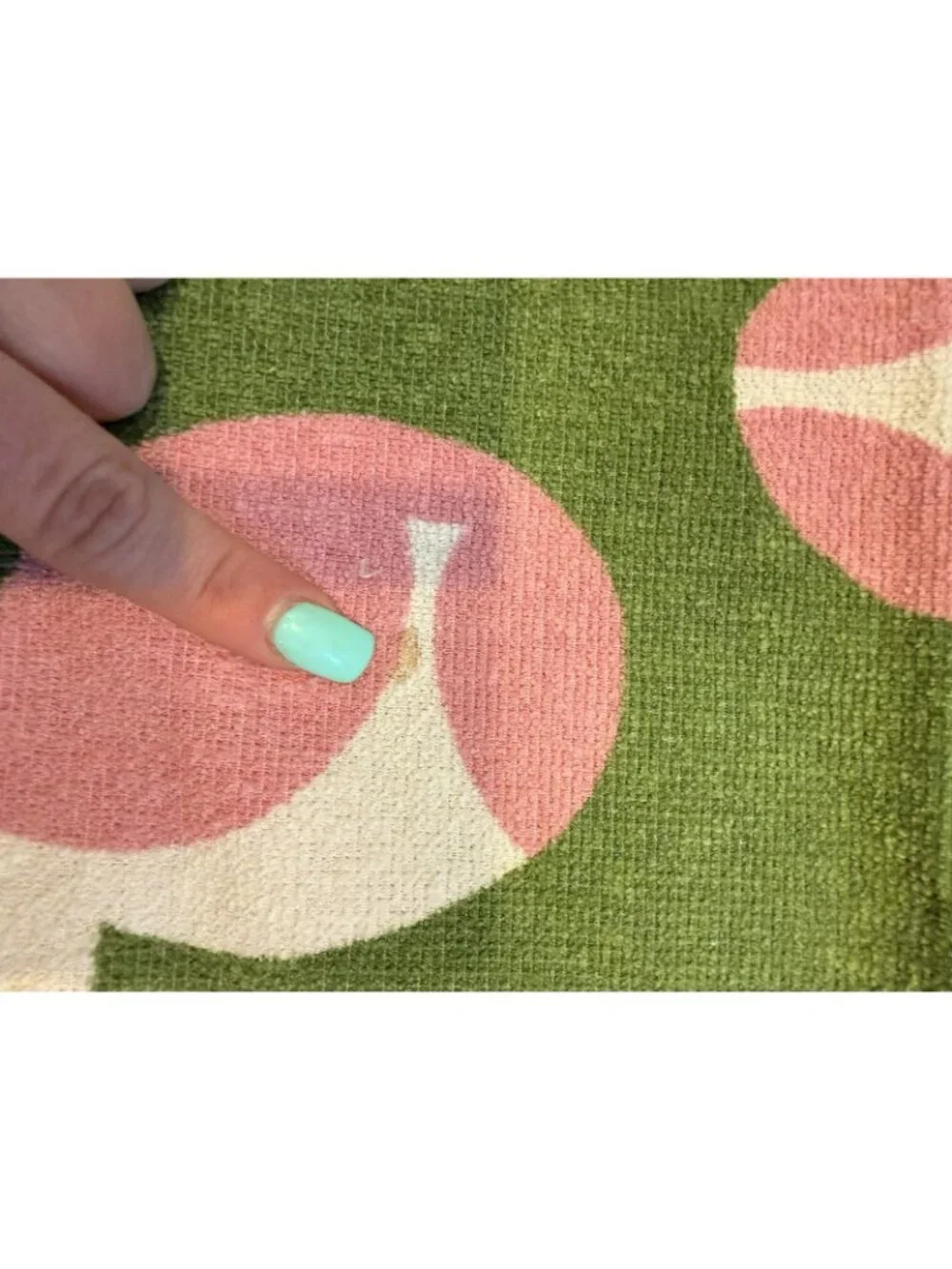 2 Vintage 70s Mod Terry Cloth Pillow Covers Pink Green Floral Retro Upcycled 28” - Picture 5 of 16